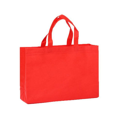 100X Reusable Shopping Bags Tote Bag Washable Eco Friendly Non Woven Folding Bag Red - Aimall