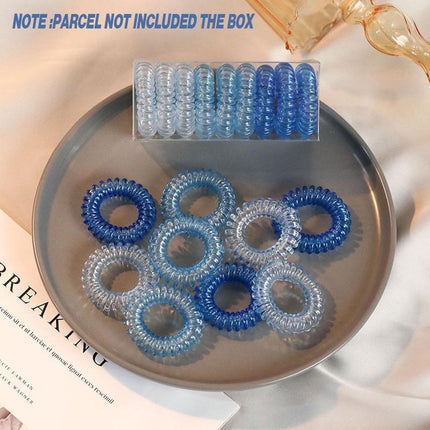 Women Telephone Wire Rubber Bands Stretchy Non-mark Coil Ropes Solid Hair Ties