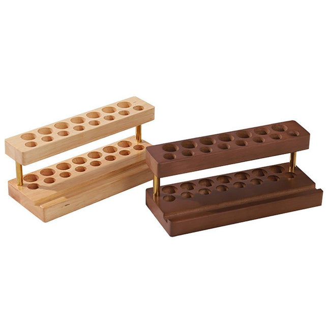 Wooden Desktop Organizer Knife Storage Rack Mobile Phone Stand Stationery Holder