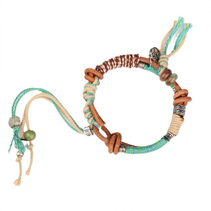 Boho Vintage Braided Fringe String Bracelet for Women Fashion Jewelry Gift