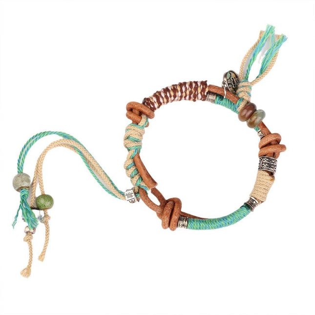Boho Vintage Braided Fringe String Bracelet for Women Fashion Jewelry Gift