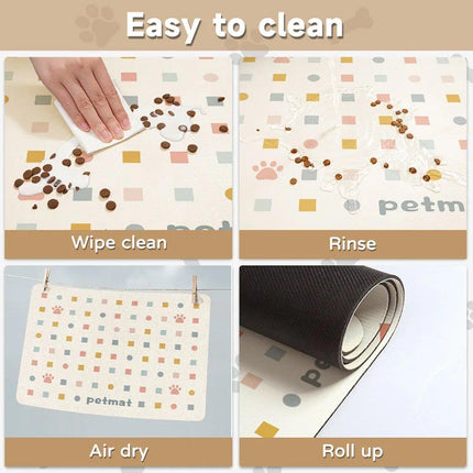 Pet Feeding Mat Dogs Cats Absorbent Non Slip Pet Placemat Waterproof Mat