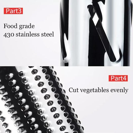 Kitchen Vegetable Fruit Slicer Cutter Shredder Food Manual Rotary Grater Chopper - Aimall