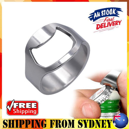 New Stainless Steel Bottle Opener Ring Super Cool Novelty Gift Idea Bottle opener - Aimall