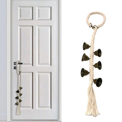 Adjustable Doorbell Hanging Rope Dog Training Bell Cat Teasing Braided Trainer