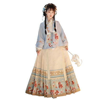 Ming Dynasty Hanfu Female Cashmere Thick Short Jacket Chinese Style Winter Coat