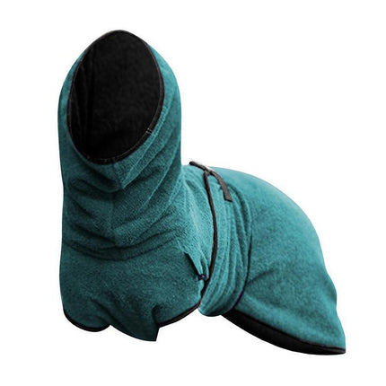 Pet Bathrobe Clothes Dog Towel Drying Robe Soft Warm Super Absorbent Lake Blue - Aimall