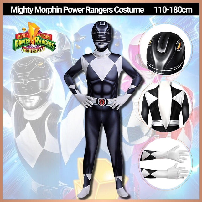 Black Dinosaur Team Tight Cosplay Jumpsuit Costume AU