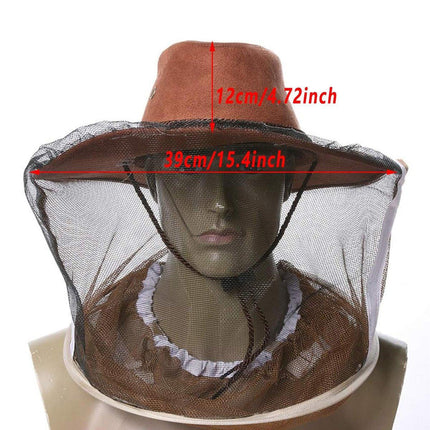 Beekeeping Buckle Denim Hat Bee Insect Face Protection Veil Net Breathable Tool