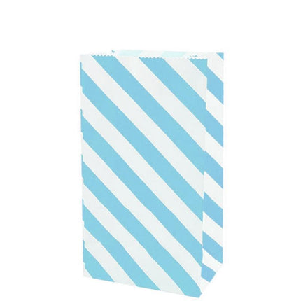 100X Colourful Plaid Kraft Paper Bag Candy Cookie Snack Cake Gift Bags 9*6*18CM - Aimall