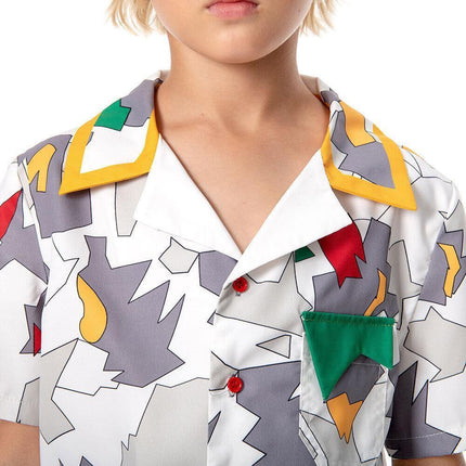 Strange Story 4 Cos Dress Shirt Short Sleeve Round Neck Men's And Women's Performance Cosplay Dress New Halloween Play Dress