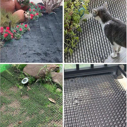 10pcs Anti-Cat Spike Mat Pet Deterrent Mat Outdoor Cat Repellent Netting Kit