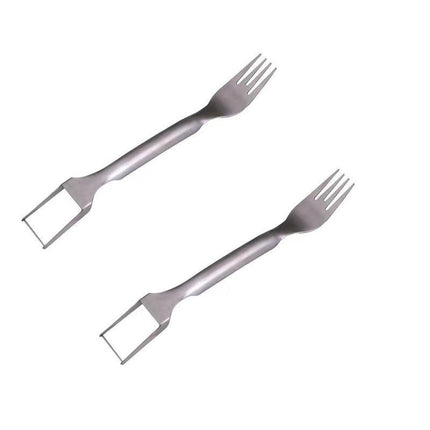Multifunctional Watermelon Fork Slicer Cutter Stainless Steel Fruit Fork Tools - Aimall
