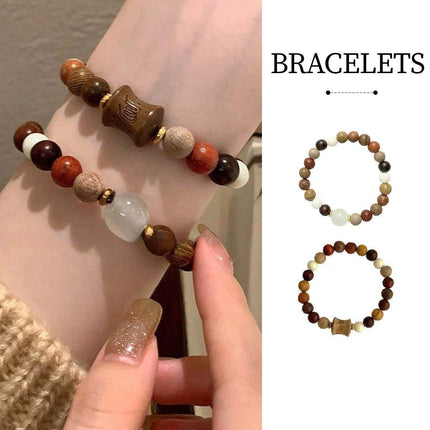 Elegant Wood Bracelet Crafted in New Chinese Style Sophisticated Accessory