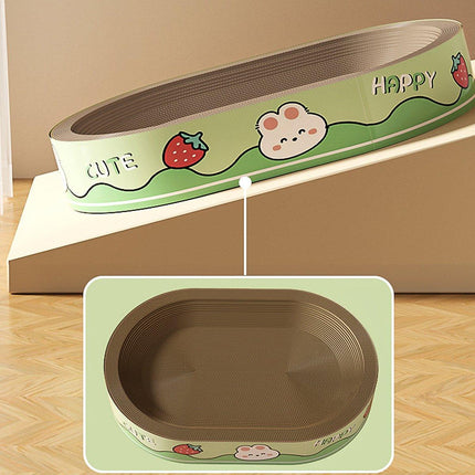 Extra-Large Oval Cat Scratching Board Durable Pet Toy Cat Kittens Wear Resistant