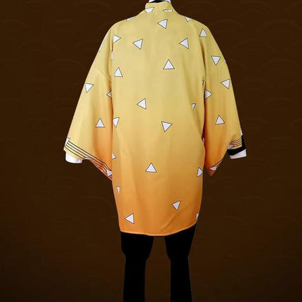 Demon Slayer Kimetsu No Yaiba Agatsuma Zenitsu Cosplay Costume Kimono Outfit Wig - Aimall