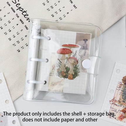 5pcs Flipbook Mini Transparent Case Handbook Notebook Protective Storage Case
