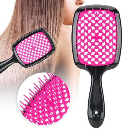Hollow Out Mesh Air Bag Comb for Curly Hair Fluffy Styling Massage Dry Wet Hair
