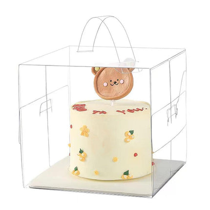 30x Transparent Disposable Cake Boxes with Handles Premium Quality Packagin