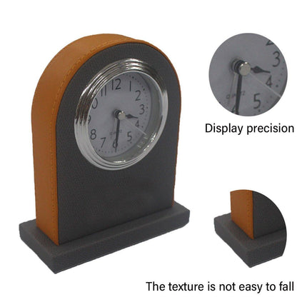 Classic Hotel Alarm Clock Quartz Movement Faux Leather Design with Clear Display