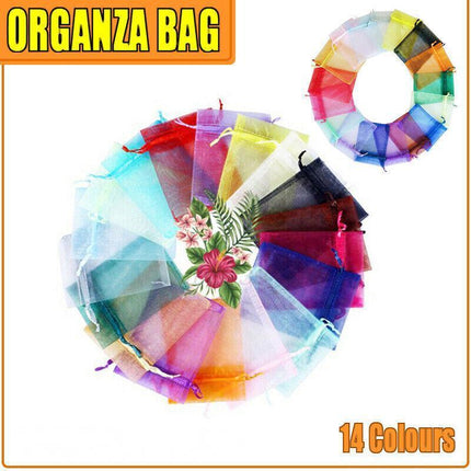 50PCS Organza Bag Sheer Bags Jewellery Wedding Candy Packaging Sheer Bags 13*18 cm - Aimall