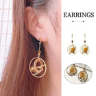 Handmade Industrial Style Abstract Geometric Earrings Bubble Niche Earrings