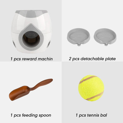Pet Dog Training Interactive Toy Tennis Reward Feeder Machine Pet Play Game - Aimall