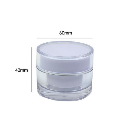 10pcs Clear Acrylic Round Cream Bottle Cosmetic Dispenser Refillable Containers