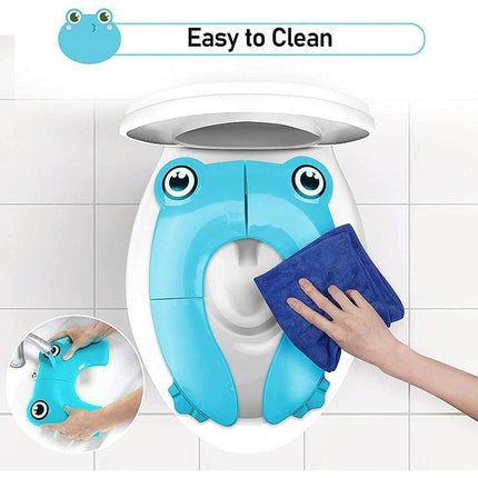 Blue Kids Toilet Seat Washer Portable Baby Training Seat for Easy Potty Training