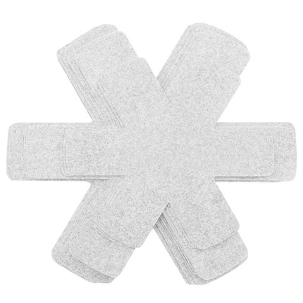 12pcs Thickened Felt Placemats Pan Mats Heat Insulation Flower Shaped Coasters