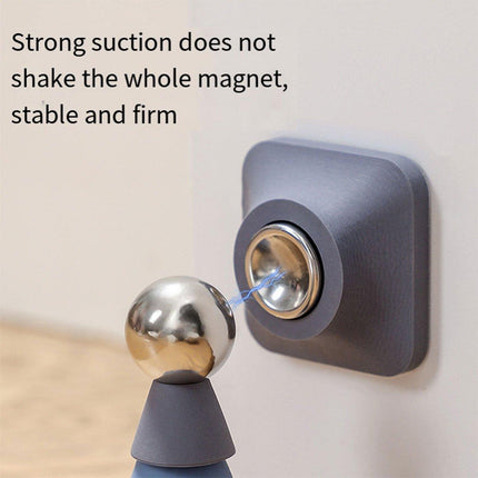 Silicone Silent Door Stopper with Suction Base and Secure Hold Catch Design