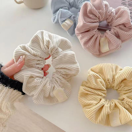 Corduroy Big Hair Scrunchies Ponytail Holder Hair Ties Rope Hair Accesorries - Aimall