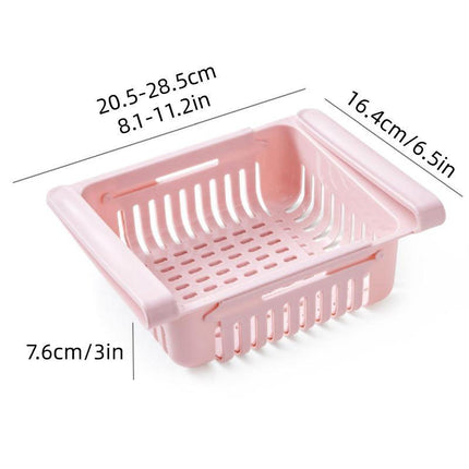 4pcs Fridge Storage Basket Organiser Egg Storage Rack Refrigerator Shelf Bins
