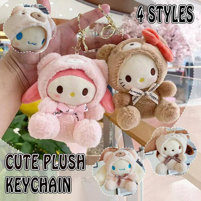 My Melody Cute Plush Doll Car KeyChain Backpack Small Pendant Stuffed Toy Gift AU - Aimall