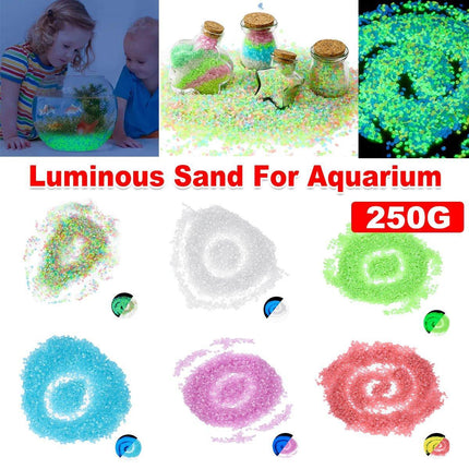 250g Fluorescent Glow in the Dark Sand Gravel for Micro Landscape Aquarium