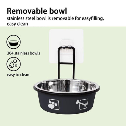 Stainless Steel Pet Bowl Hanging Cat Food Water Bowl Durable for Dogs and Cats