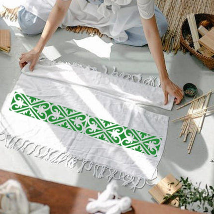 12pcs Striped Floral Stencil Reusable Painting Templates for DIY Handbook Decor