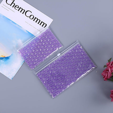 10pcs PVC Bubble Zipper Bag Thick Cosmetic Storage Pouch for Travel and Makeup