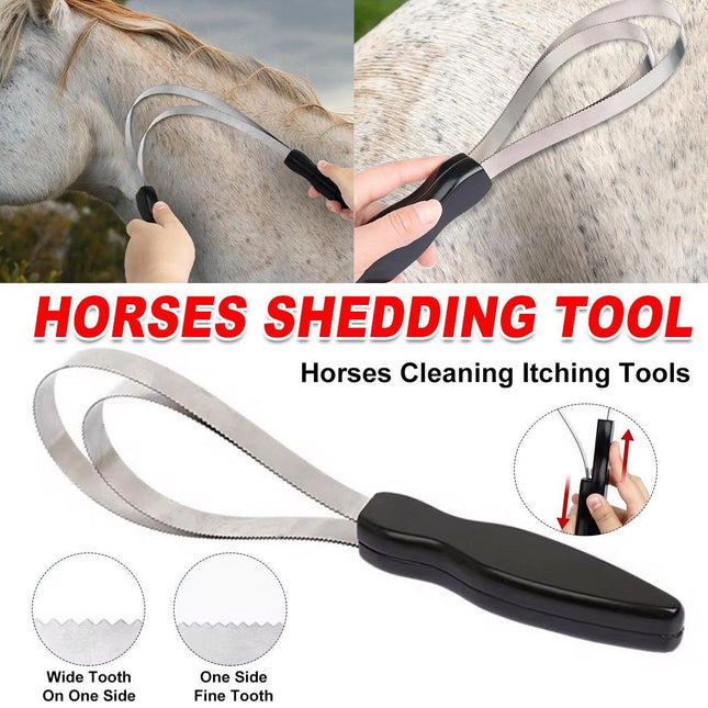 Horse Sweat Scraper Serrated Grooming Tool For Cleaning And Shaving Harness