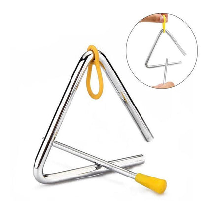 Kids Metal Musical Triangle With Striker Rod Percussion Instrument Toys Gift - Aimall