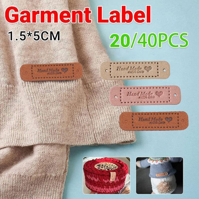 20/40Pcs Tags Handmade With Love Labels Clothing Tags Diy Crafts Sewing 55X15Mm - Aimall
