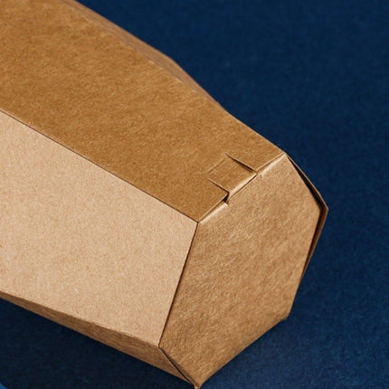 100PCS Golden Croissant Sandwich Holder Kraft Paper Cheese Corn Stick Packaging