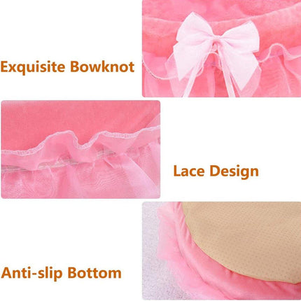 Princess Pet Kennel Soft Comfortable Cat and Dog Bed House for Small Pets