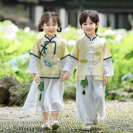 Hanfu Boys Chinese Style Costumes Spring Autumn Improved Ancient Attire