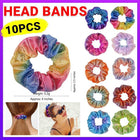 10PCS Shiny Metallic Elastic Hair Ties Women Hair Scrunchies Ponytail Holder - Aimall