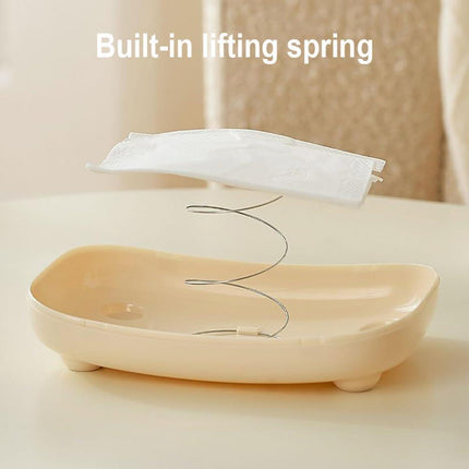Rabbit Tissue Box Dispenser Napkin Paper Storage Holder Spring Lifting Paper Box