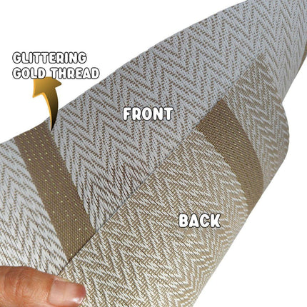 4X Anti-Slip Woven Placemat Waterproof Oil-proof Placemat Heat Resistant PVC Mat