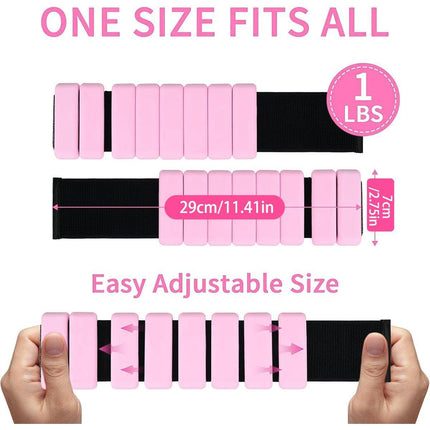 2PCS Adjustable Ankle Weights Wrist Weight Bracelet Fitness Equipment Training