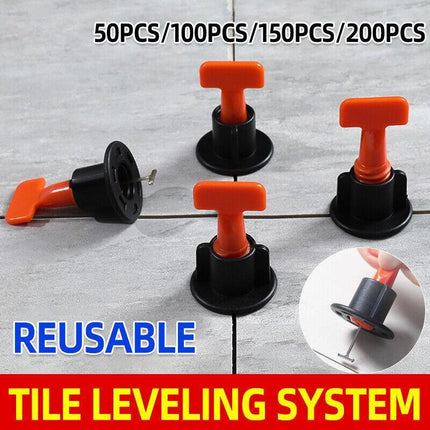 50-200X Tile Leveling System Clips Levelling Spacer Tiling Tool Floor Wallwrench - Aimall