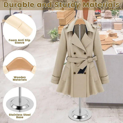 Adjustable Garment Display Rack Clothing Hanger Stand for Retail Shop Display